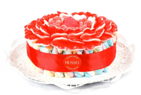 Bolo Corações e Rosa3348
