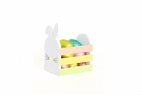 Caixa Madeira coelho com Ovos7240