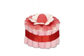 Mini Bolo Corações e Rosa4573