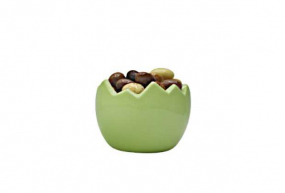 Taça Meio Ovo Verde  Cerâmica c/ Drageia6162