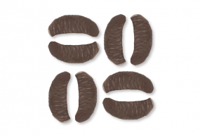 Tiras de manga cobertas com chocolate ne7116